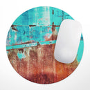 Bright Turquise Rusted Surface// WaterProof Rubber Foam Backed Anti-Slip Mouse Pad for Home Work Office or Gaming Computer Desk