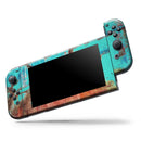 Bright Turquise Rusted Surface // Skin Decal Wrap Kit for Nintendo Switch Console & Dock, Joy-Cons, Pro Controller, Lite, 3DS XL, 2DS XL, DSi, or Wii - Vinyl Skin Wrap for Nintendo Switch 2, OLED, Lite, Pro Controller, Wii & Classic Handhelds