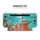 Bright Turquise Rusted Surface // Skin Decal Wrap Kit for Nintendo Switch Console & Dock, Joy-Cons, Pro Controller, Lite, 3DS XL, 2DS XL, DSi, or Wii - Vinyl Skin Wrap for Nintendo Switch 2, OLED, Lite, Pro Controller, Wii & Classic Handhelds