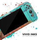 Bright Turquise Rusted Surface // Skin Decal Wrap Kit for Nintendo Switch Console & Dock, Joy-Cons, Pro Controller, Lite, 3DS XL, 2DS XL, DSi, or Wii - Vinyl Skin Wrap for Nintendo Switch 2, OLED, Lite, Pro Controller, Wii & Classic Handhelds