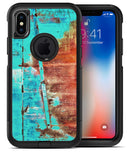 Bright Turquise Rusted Surface - iPhone X OtterBox Case & Skin Kits