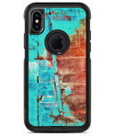 Bright Turquise Rusted Surface - iPhone X OtterBox Case & Skin Kits