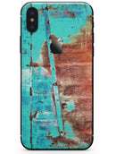 Bright Turquise Rusted Surface - iPhone X Skin-Kit