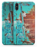 Bright Turquise Rusted Surface - iPhone X Skin-Kit