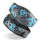 Bright Turquoise and Gray Digital Camouflage - Decal Skin Wrap Kit for the Disney Magic Band
