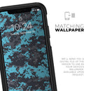 Bright Turquoise and Gray Digital Camouflage - Skin Kit for the iPhone OtterBox Cases