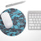 Bright Turquoise and Gray Digital Camouflage// WaterProof Rubber Foam Backed Anti-Slip Mouse Pad for Home Work Office or Gaming Computer Desk