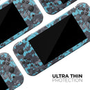 Bright Turquoise and Gray Digital Camouflage // Skin Decal Wrap Kit for Nintendo Switch Console & Dock, Joy-Cons, Pro Controller, Lite, 3DS XL, 2DS XL, DSi, or Wii - Vinyl Skin Wrap for Nintendo Switch 2, OLED, Lite, Pro Controller & Wii