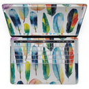 MacBook Pro with Touch Bar Skin Kit - Bright_Water_Color_Painted_Feather-MacBook_13_Touch_V4.jpg?
