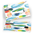 Bright Water Color Painted Feather - Premium Protective Decal Skin-Kit for the Apple Credit Card