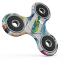 Bright Water Color Painted Feather Full-Body Fidget Spinner Skin-Kit