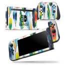 Bright Water Color Painted Feather - Skin Wrap Decal for Nintendo Switch Lite Console & Dock - 3DS XL - 2DS - Pro - DSi - Wii - Joy-Con Gaming Controller
