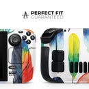 Bright Water Color Painted Feather // Vinyl Skin Wrap for Steam Deck OLED & Steam Deck (LCD) — Soft Matte or Ultra Gloss