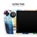 Bright Water Color Painted Feather // Vinyl Skin Wrap for Steam Deck OLED & Steam Deck (LCD) — Soft Matte or Ultra Gloss