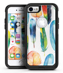 Bright Water Color Painted Feather - iPhone 7 or 8 OtterBox Case & Skin Kits