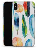 Bright Water Color Painted Feather - iPhone X Clipit Case