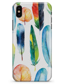 Bright Water Color Painted Feather - iPhone X Clipit Case