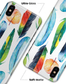Bright Water Color Painted Feather - iPhone X Clipit Case