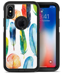 Bright Water Color Painted Feather - iPhone X OtterBox Case & Skin Kits