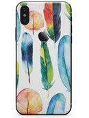 Bright Water Color Painted Feather - iPhone X Skin-Kit