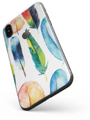 Bright Water Color Painted Feather - iPhone X Skin-Kit