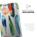 Bright Water Color Painted Feather - Vinyl Skin Wrap for iPhone 17 Pro Max, 17 Pro, 17 Air, 17, 16 & All Models — Soft Matte or Ultra Gloss