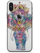 Bright Watercolor Ethnic Elephant - iPhone X Skin-Kit
