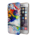 Bright White and Primary Color Paint Explosion iPhone 6/6s or 6/6s Plus 2-Piece Hybrid INK-Fuzed Case
