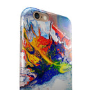 Bright White and Primary Color Paint Explosion iPhone 6/6s or 6/6s Plus 2-Piece Hybrid INK-Fuzed Case