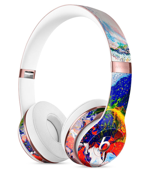 Bright White and Primary Color Paint Explosion Full-Body Skin Kit for the Beats by Dre Solo 3 Wireless Headphones