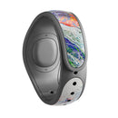 Bright White and Primary Color Paint Explosion - Decal Skin Wrap Kit for the Disney Magic Band