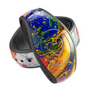 Bright White and Primary Color Paint Explosion - Decal Skin Wrap Kit for the Disney Magic Band