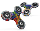 Bright White and Primary Color Paint Explosion Full-Body Fidget Spinner Skin-Kit