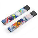 Bright White and Primary Color Paint Explosion - Premium Decal Protective Skin-Wrap Sticker compatible with the Juul Labs vaping device