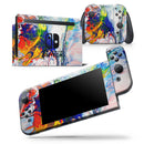 Bright White and Primary Color Paint Explosion - Skin Wrap Decal for Nintendo Switch Lite Console & Dock - 3DS XL - 2DS - Pro - DSi - Wii - Joy-Con Gaming Controller