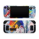 Bright White and Primary Color Paint Explosion // Vinyl Skin Wrap for Steam Deck OLED & Steam Deck (LCD) — Soft Matte or Ultra Gloss