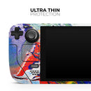 Bright White and Primary Color Paint Explosion // Vinyl Skin Wrap for Steam Deck OLED & Steam Deck (LCD) — Soft Matte or Ultra Gloss
