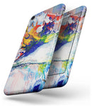 Bright White and Primary Color Paint Explosion - Skin-kit for the iPhone 8 or 8 Plus