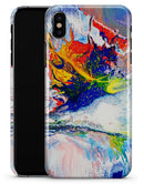 Bright White and Primary Color Paint Explosion - iPhone X Clipit Case