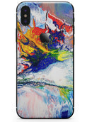 Bright White and Primary Color Paint Explosion - iPhone X Skin-Kit
