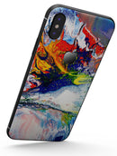 Bright White and Primary Color Paint Explosion - iPhone X Skin-Kit