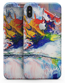 Bright White and Primary Color Paint Explosion - iPhone X Skin-Kit