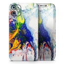 Bright White and Primary Color Paint Explosion - Skin-Kit compatible with the Apple iPhone 13, 13 Pro Max, 13 Mini, 13 Pro, iPhone 12, iPhone 11 (All iPhones Available)