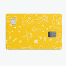 Bright Yellow Jester hat with Balloons - Premium Protective Decal Skin-Kit for the Apple Credit Card