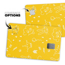 Bright Yellow Jester hat with Balloons - Premium Protective Decal Skin-Kit for the Apple Credit Card