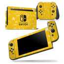 Bright Yellow Jester hat with Balloons - Skin Wrap Decal for Nintendo Switch Lite Console & Dock - 3DS XL - 2DS - Pro - DSi - Wii - Joy-Con Gaming Controller