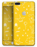 Bright Yellow Jester hat with Balloons - Skin-kit for the iPhone 8 or 8 Plus
