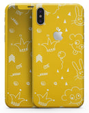 Bright Yellow Jester hat with Balloons - iPhone X Skin-Kit