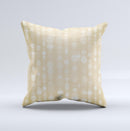 Bright Yellow Orbs of Light ink-Fuzed Decorative Throw Pillow