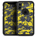 Bright Yellow and Gray Digital Camouflage - Skin Kit for the iPhone OtterBox Cases